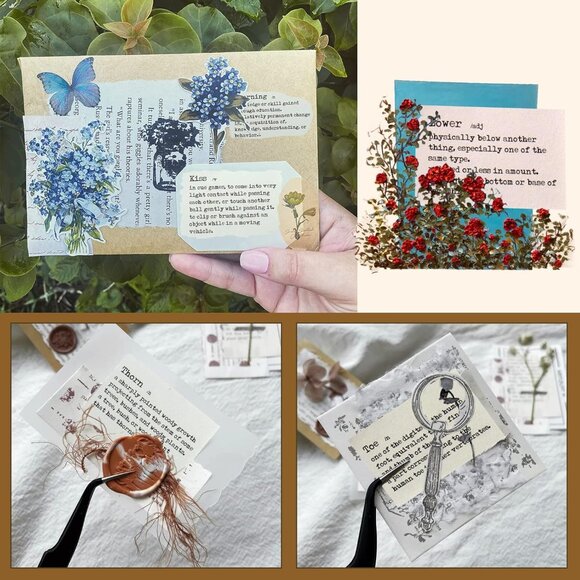 New 800pcs Vintage Mini Dictionary Scrapbook Paper Craft Paper for Junk Journals - Picture 5 of 9